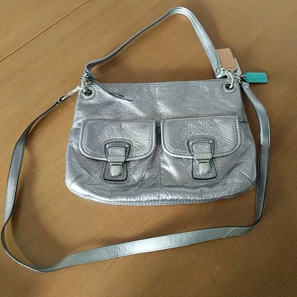 Coach Handbags - Coach crossbody or over the shoulder bag in silver